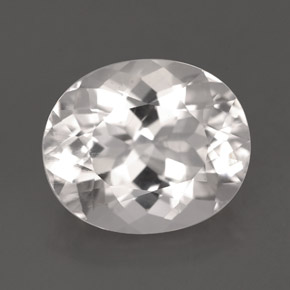5.94캐럿 천연 화이트 고셰나이트, 타원형 컷, 13×10.8 mm, VS