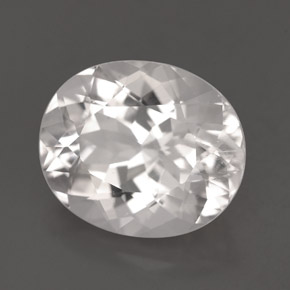 5.94캐럿 천연 화이트 고셰나이트, 타원형 컷, 13×10.8 mm, VS
