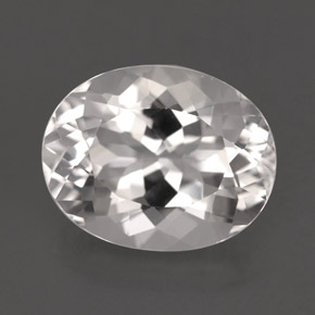 5.55캐럿 천연 화이트 고셰나이트, 타원형 컷, 13.3×10.5 mm, VVS-VS