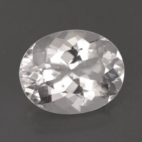 5.55캐럿 천연 화이트 고셰나이트, 타원형 컷, 13.3×10.5 mm, VVS-VS