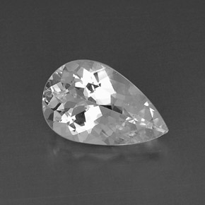 5.15캐럿 천연 화이트 고셰나이트, 배 모양, 15.6×9.8 mm, VVS-VS