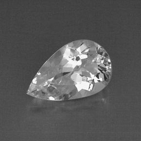 5.15캐럿 천연 화이트 고셰나이트, 배 모양, 15.6×9.8 mm, VVS-VS