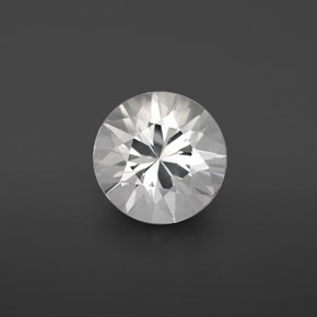 3.18캐럿 천연 화이트 고셰나이트, 라운드 컷, 9.89 mm, VVS-VS