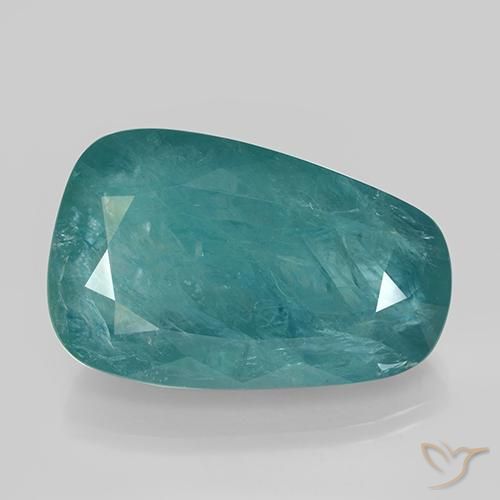 27.85ct 자연스러운 짙은 청록색 그란디디에라이트, 팬시한, SI