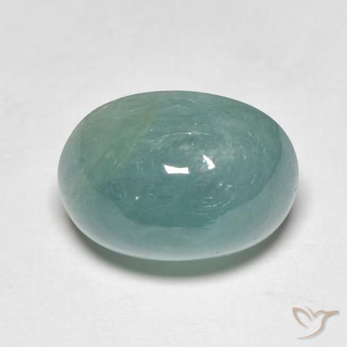 9.75ct 자연스러운 초록빛이 도는 파란색 그란디디에라이트, 타원형, 투명한