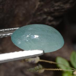 1.87캐럿 천연 강청색 그란디디에라이트, 타원형 컷, 투명한