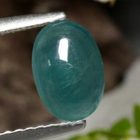 0.93캐럿 천연 푸르스름한 그린 그란디디에라이트, 타원형 컷, 7.7×5.3 mm, 투명한