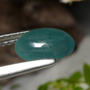 0.93캐럿 천연 푸르스름한 그린 그란디디에라이트, 타원형 컷, 7.7×5.3 mm, 투명한