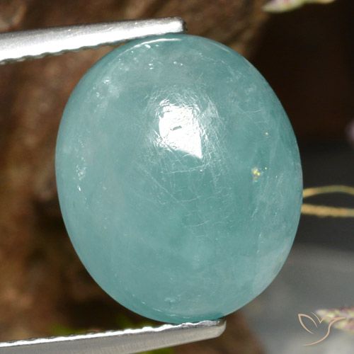 7.32ct 자연스러운 블루 그린 그란디디에라이트, 타원형, 투명한