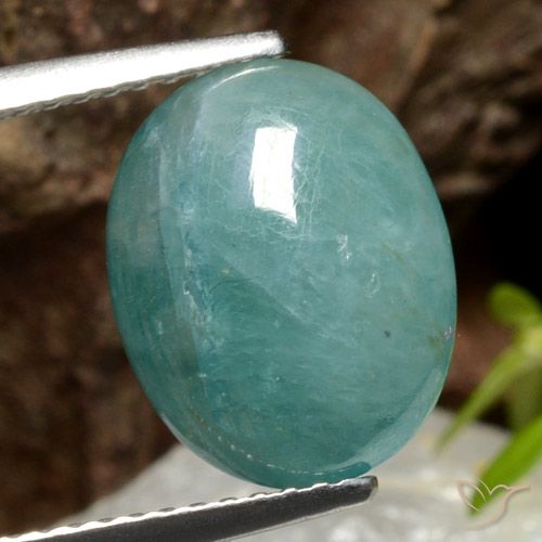 4.11ct 자연스러운 블루 그린 그란디디에라이트, 타원형, 투명한