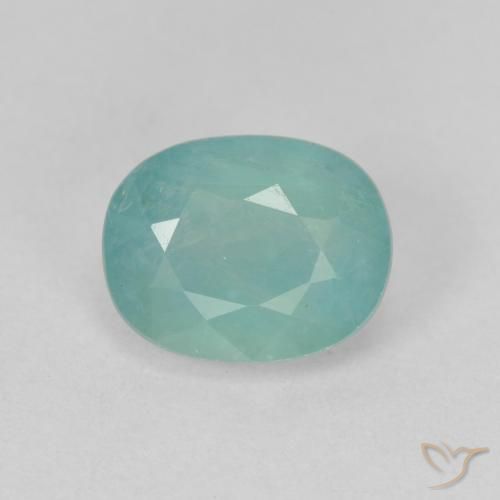 1.77ct 자연스러운 블루 그린 그란디디에라이트, 타원형, VS-SI