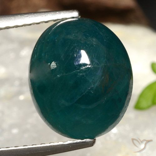 6.91ct 자연스러운 짙은 녹색 파란색 그란디디에라이트, 타원형, 투명한