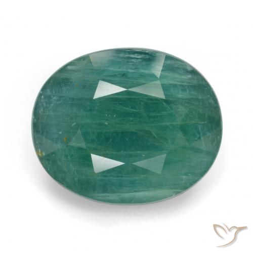 8.66ct 자연스러운 초록빛이 도는 파란색 그란디디에라이트, 타원형, I1