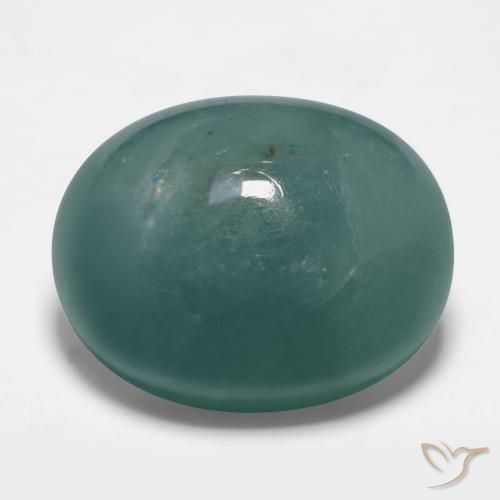 18.89ct 자연스러운 초록빛이 도는 파란색 그란디디에라이트, 타원형, 투명한