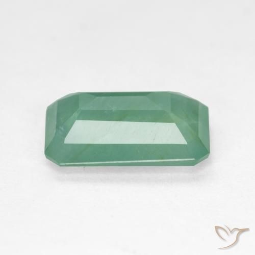 2.41캐럿 천연 블루 그린 그란디디에라이트, 에메랄드 컷, VS-SI