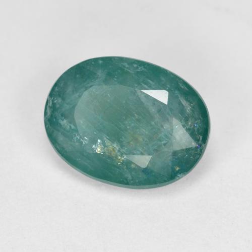 1.87캐럿 천연 그린블루 그란디디에라이트, 타원형 컷, 9.5×7.3 mm, SI