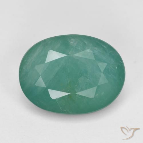 3.56ct 자연스러운 그린 블루 톤 그란디디에라이트, 타원형, SI