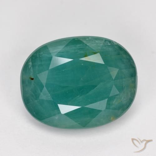 4.60ct 자연스러운 짙은 녹색 파란색 그란디디에라이트, 타원형, SI