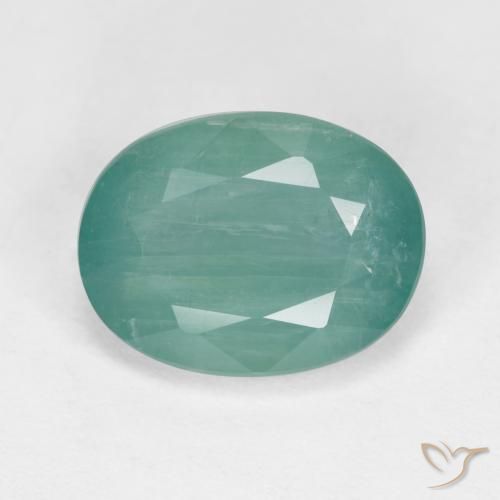 3.56ct 자연스러운 초록빛이 도는 파란색 그란디디에라이트, 타원형, SI