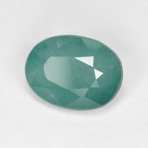 1.92캐럿 천연 터키석 그란디디에라이트, 타원형 컷, 9.5×7.1 mm, SI