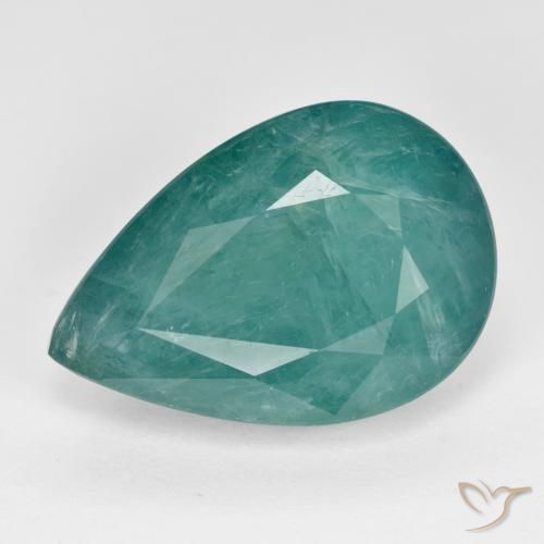10.02ct 자연스러운 블루 그린 그란디디에라이트, 배 모양, SI-I1