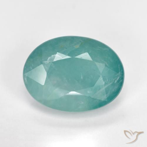 3.37ct 자연스러운 녹색-파란색 그란디디에라이트, 타원형, SI-I1