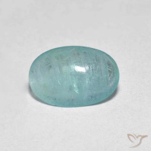 1.15ct 자연스러운 미디엄 블루 그린 그란디디에라이트, 타원형, 투명한