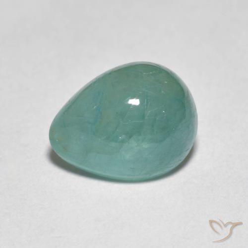2.12ct 자연스러운 청록색 그란디디에라이트, 배 모양, 투명한