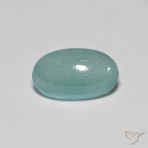 1.07ct 자연스러운 밝은 청록색 그란디디에라이트, 타원형, 투명한