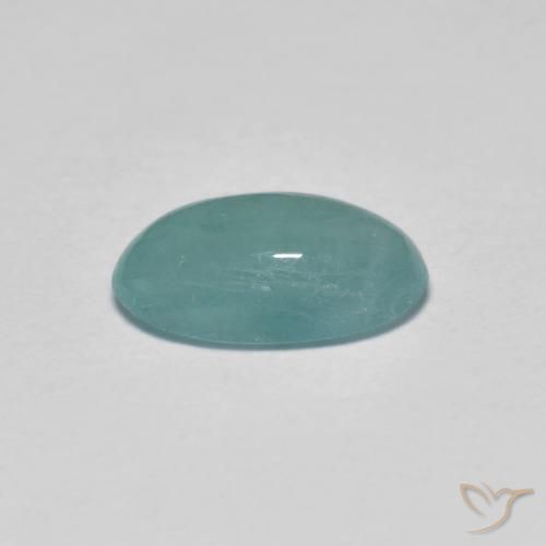 1.07캐럿 천연 밝은 청록색 그란디디에라이트, 타원형, 투명한