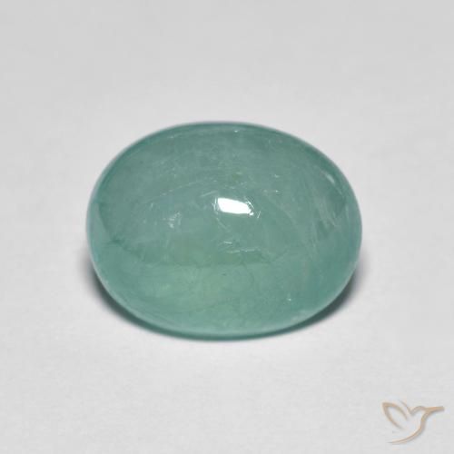2.88ct 자연스러운 밝은 청록색 그란디디에라이트, 타원형, 투명한