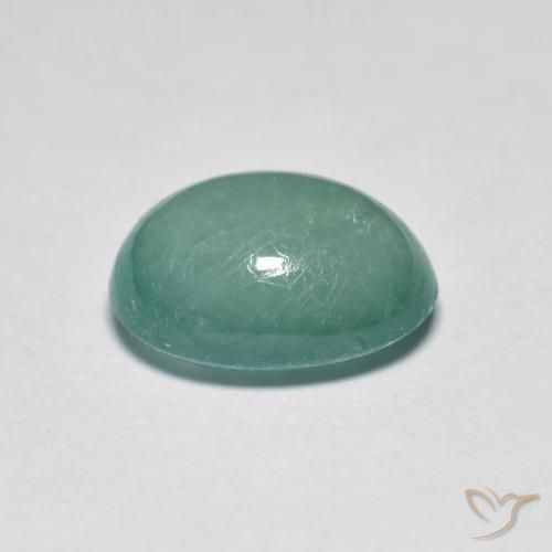 2.88캐럿 천연 밝은 청록색 그란디디에라이트, 타원형, 투명한
