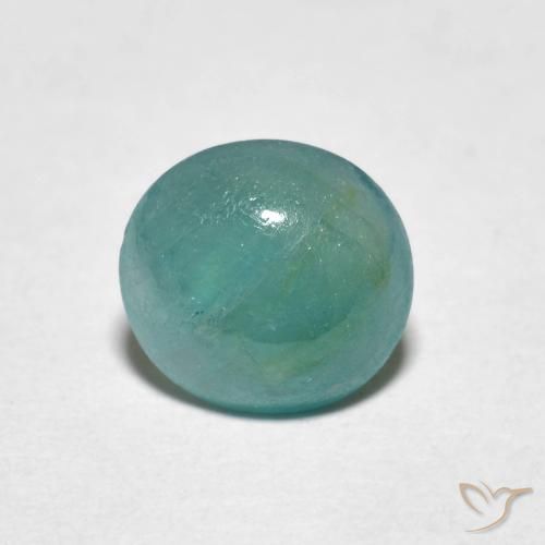 1.09ct 자연스러운 미디엄 그린 블루 그란디디에라이트, 타원형, 투명한