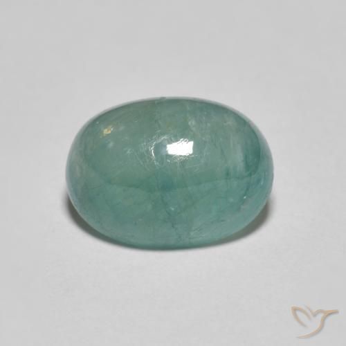 2.98ct 자연스러운 밝은 청록색 그란디디에라이트, 타원형, 투명한