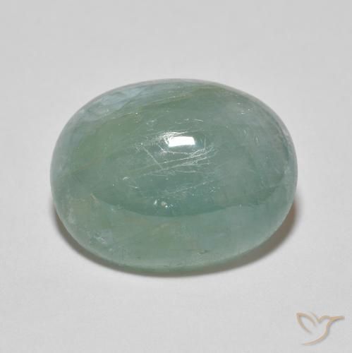 8.65ct 자연스러운 라이트 그린 블루 그란디디에라이트, 타원형, 투명한