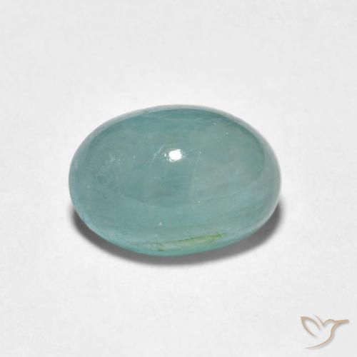 2.17ct 자연스러운 창백한 바다 거품 그란디디에라이트, 타원형, 투명한