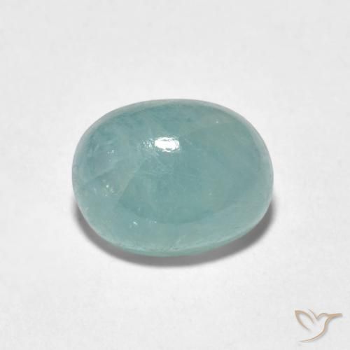 2.07ct 자연스러운 옅은 청록색 그란디디에라이트, 타원형, 투명한