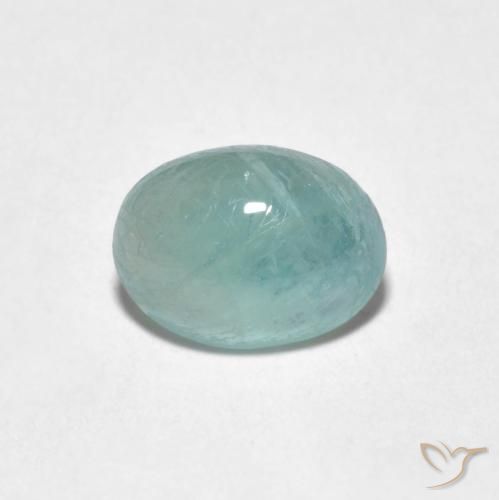 1.50ct 자연스러운 창백한 바다 거품 그란디디에라이트, 타원형, 투명한