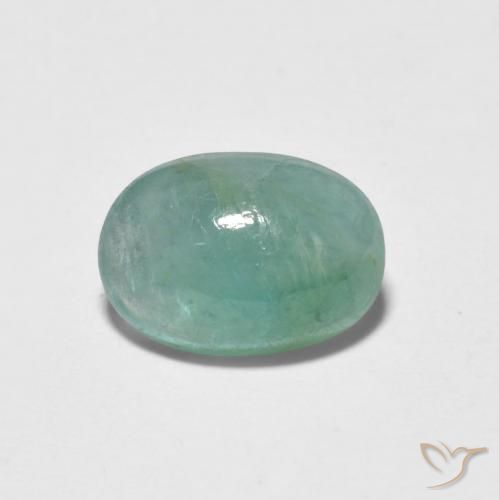 1.35ct 자연스러운 녹색-파란색 그란디디에라이트, 타원형, 투명한
