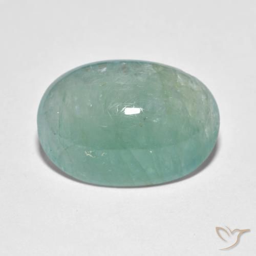 6.34ct 자연스러운 청록색 그란디디에라이트, 타원형, 투명한
