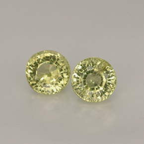 캐럿 천연 라임 그린 그로슐라 가넷 보석, 라운드 컷, 4.51 mm, VVS-VS