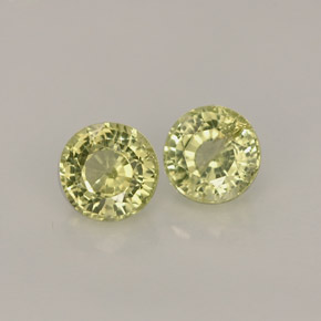 캐럿 천연 라임 그린 그로슐라 가넷 보석, 라운드 컷, 4.51 mm, VVS-VS