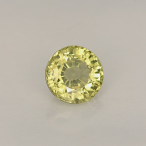 0.56캐럿 천연 녹빛 골든 그로슐라 가넷, 라운드 컷, 4.82 mm, VVS-VS