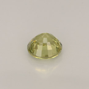 0.56캐럿 천연 녹빛 골든 그로슐라 가넷, 라운드 컷, 4.82 mm, VVS-VS