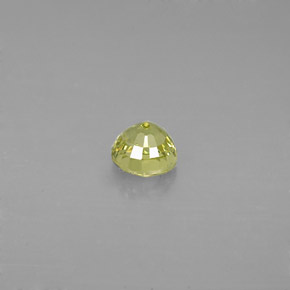 0.64캐럿 천연 녹빛 골든 그로슐라 가넷, 라운드 컷, 4.41 mm, VVS-VS