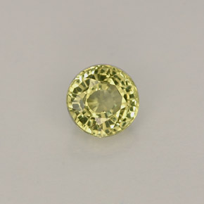 0.46캐럿 천연 라임 그린 그로슐라 가넷, 라운드 컷, 4.36 mm, VVS-VS