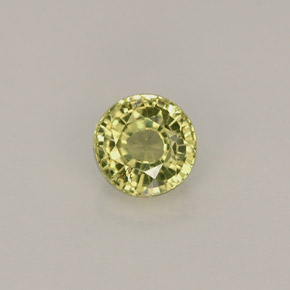 0.46캐럿 천연 라임 그린 그로슐라 가넷, 라운드 컷, 4.36 mm, VVS-VS