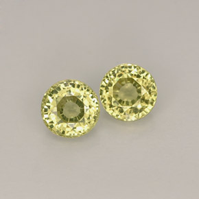 캐럿 천연 라이트 그린 그로슐라 가넷 보석, 라운드 컷, 4.24 mm, VVS-VS