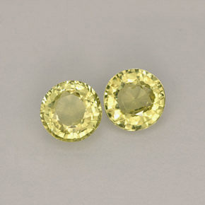캐럿 천연 녹빛 골든 그로슐라 가넷 보석, 라운드 컷, 4.61 mm, VS