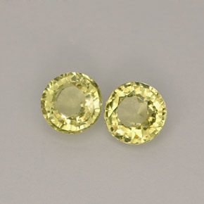 캐럿 천연 녹빛 골든 그로슐라 가넷 보석, 라운드 컷, 4.61 mm, VS